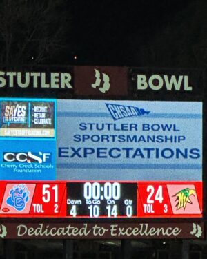 Jason Cabell Instagram - Big W at the Stutler Bowl. One game away from State. Go Creek! @cherrycreekfootball