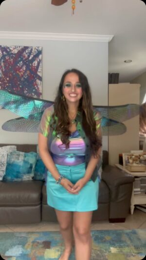 Jazz Jennings Instagram - Ever since I was a kid, I’ve always loved dressing up and partaking in all things magical and whimsical. Putting together this look has sparked creativity and inspiration in me! I’m just having fun and have many more costume and design ideas that I want to execute. I love following my passion! Stay tuned for more cool makeup and #FantasyFashion looks! 💜💙🩵💚

Follow @jazzjennings_ for more fantasy fashion! 💫