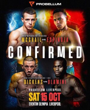 Jazza Dickens Instagram - IBO WORLD TITLE!
In the lions den! #liverpool
.
📆  15th October 
📍 @eventimolympia 
📺 @probellum 
🎟 RINGSIDE £140 
FLOOR £100 
LOWER BALCONY £60 
UPPER BALCONY £40