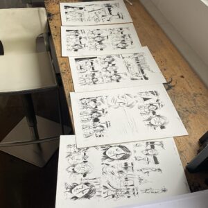 Jeff Lemire Instagram - 5 more pages of my new @boom_studios series inked and ready to be painted.