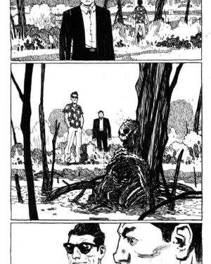 Jeff Lemire Instagram - PHANTOM ROAD UPDATE! The trade paperback collection of Volume 2 is out June 5.  And @ghwalta has just finished art for the first issue of our next arc which jumps back and reveals the mysteries of Agent Weaver’s father and the enigmatic “Hawaii”. A great page from that issue shown here in its raw black and white inks.

We are also nominated for an Eisner for Best New Series! So, if you can vote we would really appreciate the support. 

And if you haven’t read Phantom Road yet, check it out. Volume 1 is available now. Recommended for  fans of X-Files, Twin Peaks, True Detective. @imagecomics