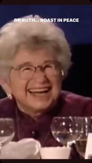 Jeff Ross Instagram - Dr Ruth made it to 96 and was always a great sport.  Let’s give her a proper tribute in the comments below. ❤️