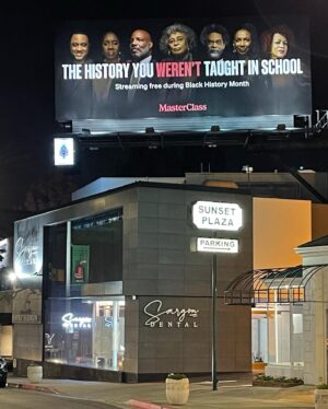 Jelani Cobb Instagram - Black History Month, Day 1. Corner of Sunset Boulevard & La Cienega, Los Angeles. Photo credit to the homie @ttarahaynes