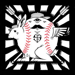 Jeremy Fish Instagram - I drew this last Friday during the third game of my Artist In Residence project with the @sfgiants in the Cloud Club section of @oraclepark. The Giants lost.

SF Giants Residency Drawing 3
"Alex The Great"
11" x 11" / ink on paper

Friday May 31st San Francisco Giants vs. New York Yankees. Aaron Judge capped a spectacular May by homering twice in his first game in San Francisco and the Yankees beat the Giants 6-2

🎥 @jeremymcnamara_