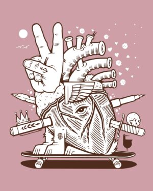 Jeremy Fish Instagram - Today is my 50th birthday, and as I touch a half century I realize that I have made most of my decisions using my heart, more often than my head. 

What about you? Head or heart? 🧠/🫀

"The Head Versus The Heart" my next solo exhibition opens in Tokyo on 4/17/24. Curated by @hidden_champion and hosted by @ftcjp 

A very sincere thank you to all my real friends, family, fans, collectors, lovers and haters for continuing to help me live this amazing life drawing weird cartoon animals for a living 🤎