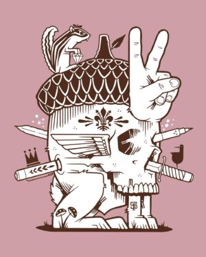 Jeremy Fish Instagram - My next solo exhibition "The Head Versus The Heart" opens a few days after my 50th birthday next month at the WAG Gallery in Tokyo Japan. These drawings deal with listening to your head or your heart when making important life choices, and reminding yourself that the pen will always kick the swords ass. Curated by @hidden_champion and hosted by @ftcjp