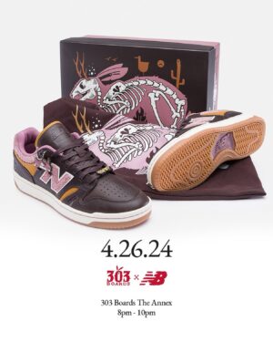 Jeremy Fish Instagram - TONIGHT!⁠
4.26.24⁠
⁠
The Annex⁠
8pm - 10pm⁠
ALL AGES / FREE⁠
(All locations closing at 7pm)⁠
⁠
303 Boards x Jeremy Fish x New Balance release party⁠ 

Online release 12:00 am MST