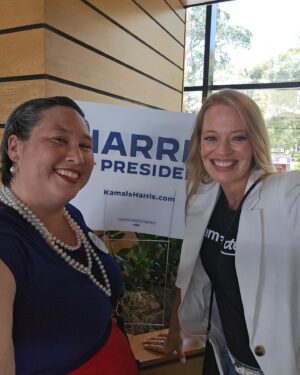 Jeri Ryan Instagram - So excited to be a part of the 100 Days - Weekend of Action in Florida today for #harris2024!
Stepped outside my comfort zone to speak at my very first campaign event to the amazing group of @womenforharris volunteers at their ice cream social and phone banking event in Delray Beach!
The excitement in Florida was absolutely electric!! 
Something huge is happening…you can feel it. 
Let’s elect this incredible, experienced, warm, JOY-FILLED woman and Dems up and down the ballot!!
@kamalaharris @kamalahq @vp