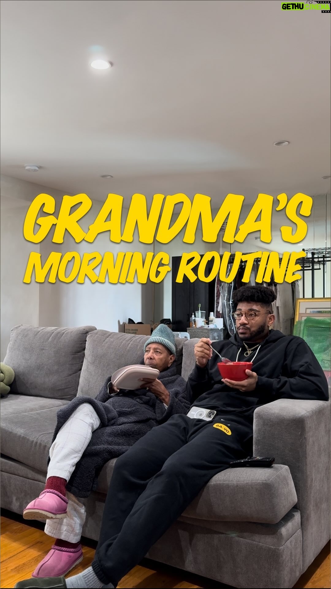 Jerrold Smith II - 13.2K Likes - One thing I’ve noticed since living with my grandma is that she’s a creature of habit. Not gonna lie at first it annoyed the hell outta me 😂 but then it forced me to find a routine of my own. Here’s us today before I got my day started. Every morning it’s the same routine, wake up and have coffee, sit down and fall back asleep, either she’ll find some food or I’ll make her something, then if it wasn’t so cold rn in LA she’d probably go out for a walk. Sometimes it feels like I’m living in that episode of SpongeBob where squidward did the same thing every single day 😂 don’t mind the mess, we’re still renovating, more on that later 🤞🏾
#grandma #grandmaandgrandson #grandmasofinstagram #dailyroutine #dailyvlog