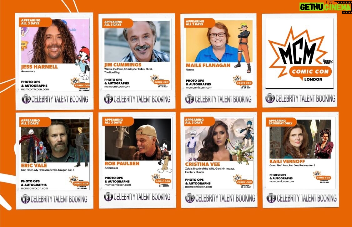 Jess Harnell - 610 Likes - We have an amazing crew headed to MCM London this weekend! Be sure to get your tickets now!
@jessharnell_ @rob_paulsen @therealmaileflanagan @jimjcummings @ericvalerocks @kailivernoff @cristinavox @mcmcomiccon