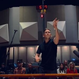 Jesse Carmichael Instagram - Conducting my composition “Rising Waters” on the last day of the Los Angeles Film Conducting Intensive. Such a great program full of deeply inspirational learning from the Wonderful teachers and fellow participants. As they say, Music is enough for a lifetime but a lifetime is never enough for Music. Humbling and educational watching back and meditating on how to hone in more and more on doing only what truly helps communicate musical ideas through my body. Practice makes better… Onwards and Upwards always with Love and Dedication. Thank you so much to @la.fci @angelvelezmusic @williamrossmusic__ #ConradPope #EmilieBernstein #BookerWhite #JorgeMester and the #HollywoodStudioSymphony @encompassmusic @mrdonteva #WarnerBros #CowOnTheWall #IntercollegiateStudioOrchestra