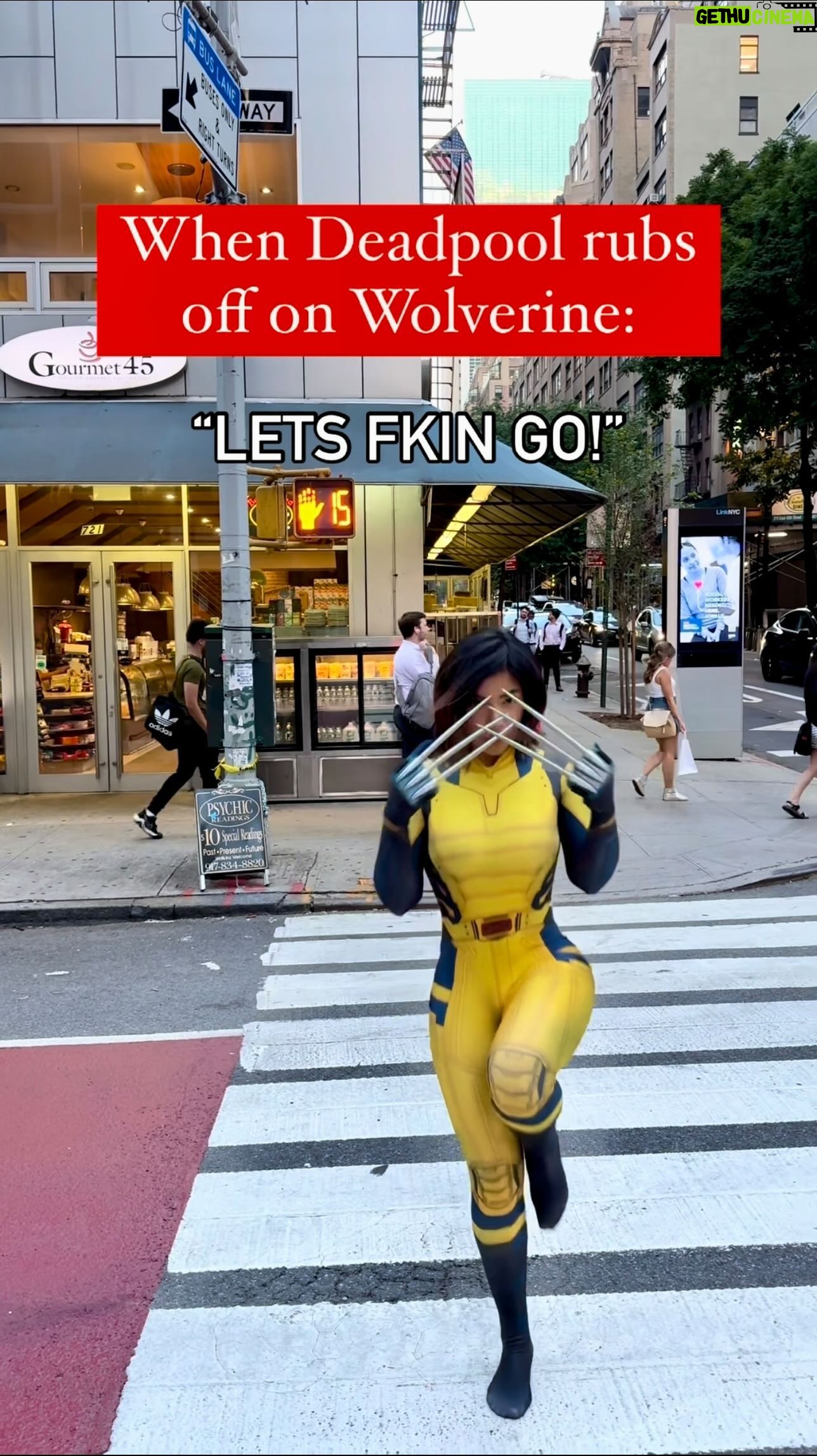 Jessenia Gallegos - 3.9K Likes - Deadpool is so contagious; he even rubbed off on #Wolverine
😂🤣😂 I cracked up when #Deadpool tells #Logan:
“You were an X-Man. You were the X-Man.”
RED & YELLOW WELCOME TO NYC FELLAS!!! Can’t wait see #deadpoolwolverine movie
#nyc #marvel #cosplay #latina #redandyellow