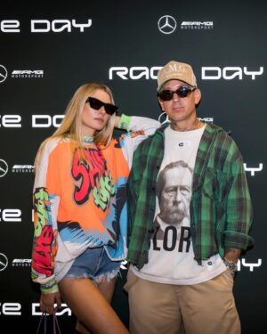 Jessica Hart Instagram - RACE DAY 🏎️ we flew to Atlanta to watch the Canadian Grand Prix, cause why not… 🤷‍♀️ Had a BLAST thanks for having us @mercedesbenzusa @ludacris you crushed it #mercedesbenz #ludacris #atlanta #f1 #formulaone #grandprix