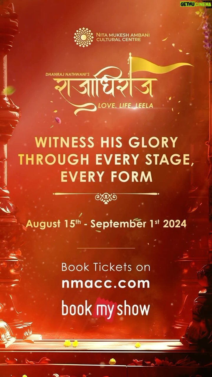 Jigar Saraiya - 829 Likes - Celebrate the magnificent stories of Shri Krishna- from saving Vrindavan to becoming the destroyer of evil. Rajadhiraaj - The world’s first mega musical on Shri Krishna coming to you at NMACC. From August 15th to September 1st.
Book your tickets now on nmacc.com and Book My Show.
#TheGrandTheatre
#NitaMukeshAmbaniCulturalCentre #BookMyShow #RajadhiraajAtNMACC
