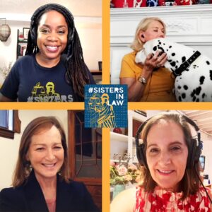 Jill Wine-Banks Instagram - You will have as much fun listening to #SistersInLaw tomorrow as we did recording it today,  but only I get #Brisbie kisses 💋. Trump latest, Hunter Biden Special Counsel appointed, and DeSantis and Ohio GOP try to take down democracy. We will work to save democracy! W