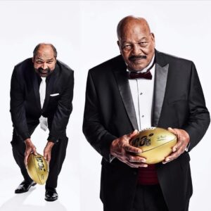 Jim Brown Instagram - Good times with my friend Franco. Happy 100th anniversary to @nfl #nfl100