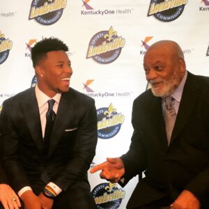 Jim Brown Instagram - Honored to speak at this year’s @paulhornungaward. What a special event, honoring an outstanding running back and young man @saquan_barkley26. Thank you Louisville Sports Commission and all those who made this event possible..! #louisvillesportscommission #goldenboy #nfl