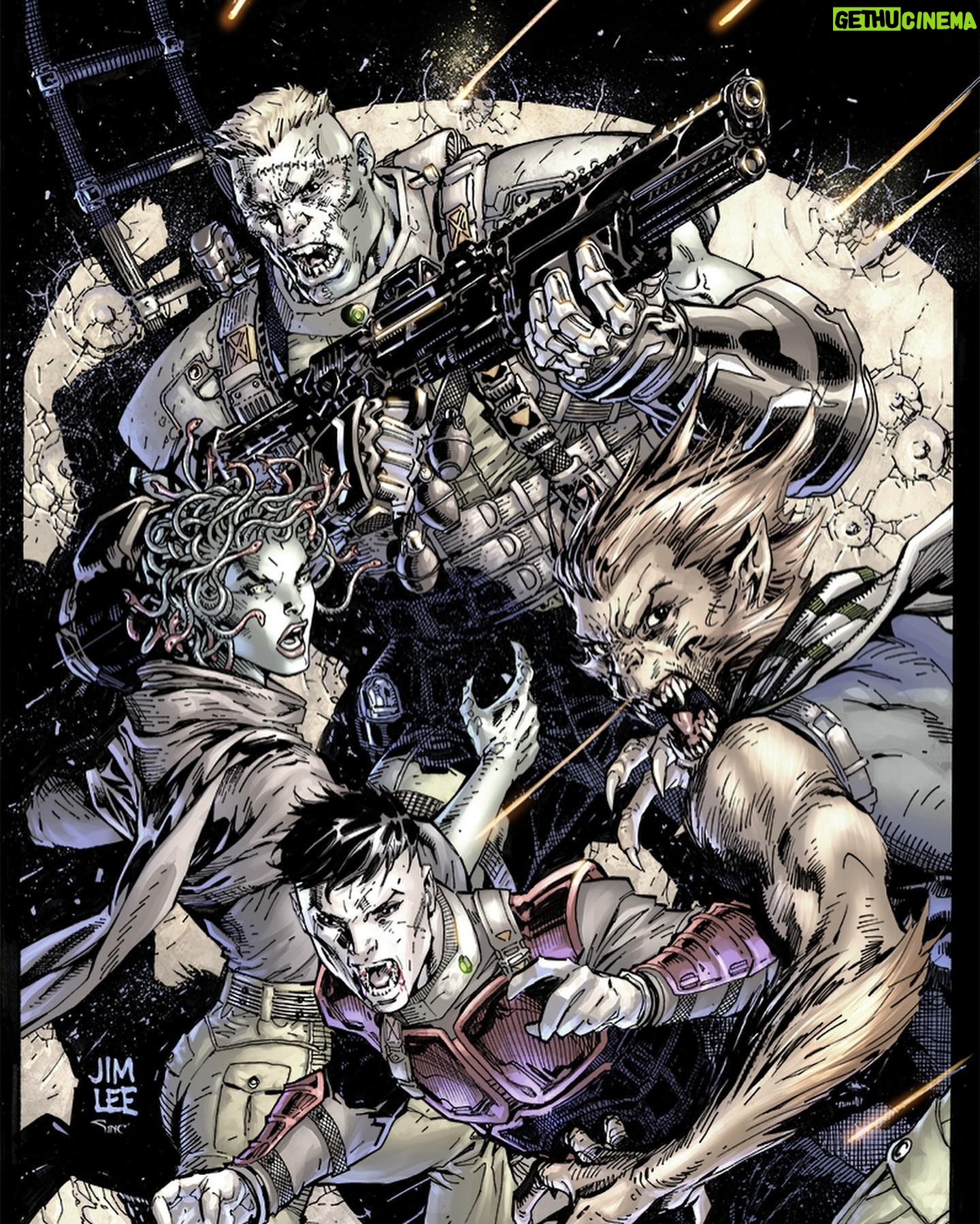 Jim Lee - 11K Likes - Coming October 2nd from our DC Horror line is the CREATURE COMMANDOES!Itās a heart wrenching tale of duty and betrayal filled with heart, tears, laughs and of courseāMONSTERSāas brought to life (or unlife depending on the character) in a way only the multi-talented writer @dastmalchian and dynamo artist Jesus Hervas can do! While this series is not tied to the upcoming animated series from DC Studios, they both remain brilliant stand alone adaptations of the same source material dating back to the Creature Commandoesā first appearance in 1980! And thatās the beauty of DC Comicsāwe allow for projects built on preexisting canon and continuity but also give creators the opportunity to tell stand alone stories with a clear beginning, middle and end which form an important part of our evergreen library catalogue. Thrilled to be able to contribute this variant cover of a mission that goes FUBAR that I penciled and inked, colored by colorist supreme @sinccolor!