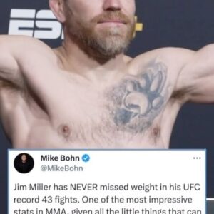 Jim Miller Instagram - Jim Miller keeps his perfect weigh-in streak alive ahead of his record 43rd UFC bout 👏 #UFCVegas84 (via @mikebohnmma)

🔗 FULL RESULTS IN BIO