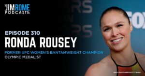 Jim Rome Instagram - Ronda Rousey on what it was like to be the baddest woman on the planet, her new book “Our Fight: A Memoir,” what went wrong in the Holm fight, what makes wrestling in the WWE dangerous, what’s next for her creative career and much more.

Available wherever you get your podcasts.