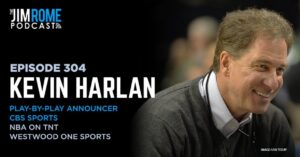 Jim Rome Instagram - Kevin Harlan on how he stays on top of the broadcast game, working alongside his daughter at the Super Bowl, how he would grade his own call of Hardman’s walk-off TD, how he’s evolving with the changing sports media landscape and much more.

Available wherever you get your podcasts.