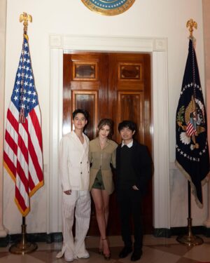 Jimmy Liu Instagram - We’re going to the moon for the next premiere 🌚 
@ambornchinese May 24 on @disneyplus 

Clothes: @emporioarmani 
#emporioarmani