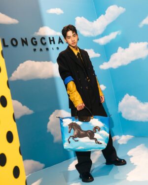 Jimmy Liu Instagram - LONGCHAMP x TOILETPAPER 聯名系列派對活動

謝謝品牌的邀請 昨晚玩得非常開心，跟大家一起拍攝短影音好好玩

這次聯名系列的包款我都覺得超符合我的 幽默搞怪的風格我超愛 尤其這種帶在路上風格一定是獨一無二的
不用怕跟別人一樣
我最喜歡的包款就是法鬥咬著煙斗的
跟一匹黑馬在天空奔騰的 
你們覺得哪一個適合我勒？
#longchampxtoiletpaper 
@longchamp