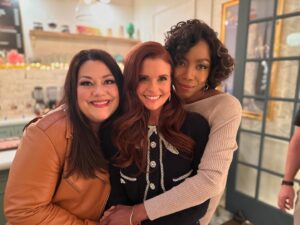 JoAnna Garcia Instagram - That’s a wrap on Season 4! I cannot wait for you all to see what we have been up to in Serenity. It’s been a magical season…for reasons I cannot wait to share ☺️. I always get a little emo when we wrap. It’s bitter sweet. There is a huge sense of accomplishment for all the hard work, crazy hours, and time spent bringing this story to life. There is also an overwhelming sense of gratitude. The majority of our crew has been with us since the beginning. We have lived, loved, and laughed through a lot of life together.  Even the newest memebers of our family have felt like we have known each other forever and they were that missing piece to making things just right. This was BY FAR my favorite season…not just for the OMG moments (there are many of them!), but because it was a joy to make. And, in many ways, it feels like we are just getting started. There are a million photos I can’t wait to share when Season 4 streams, but until then I will leave ya with one of me and two of my favorite humans.  The three of us are just one piece of a world (on the screen and off) that make Serenity and @sweetmagnoliasnetflix what it is and we love getting to share it all with you!