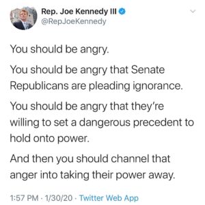 Joe Kennedy III Instagram - You should be angry.