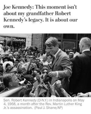 Joe Kennedy III Instagram - What is at stake in this moment is not Bobby Kennedy’s legacy. It is our own. 
Link to full column in bio.
