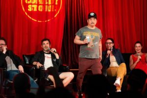 Joe List Instagram - I may be biased but I don’t think it’s crazy to say this was a legendary night and podcast. What a crew! What a hang! Can’t wait to hear how much you all hate it.
But boy did we have fun!! Thanks to everyone who packed it out. The @netflixisajoke festival for having us and special thanks to the comics who came on @whitneycummings @kerrynfeehan Bobby Lee and @lukemones And of course the greatest comedy podcaster of all time @marknormand Keep an eye out for this thing on YouTube. I believe @salacuse snapped all of these beauties. Thank you. Thank you. I love you.
