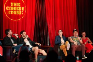 Joe List Instagram - I may be biased but I don’t think it’s crazy to say this was a legendary night and podcast. What a crew! What a hang! Can’t wait to hear how much you all hate it.
But boy did we have fun!! Thanks to everyone who packed it out. The @netflixisajoke festival for having us and special thanks to the comics who came on @whitneycummings @kerrynfeehan Bobby Lee and @lukemones And of course the greatest comedy podcaster of all time @marknormand Keep an eye out for this thing on YouTube. I believe @salacuse snapped all of these beauties. Thank you. Thank you. I love you.