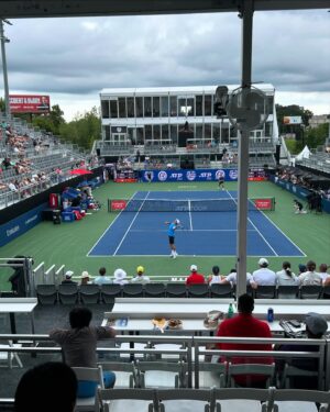 Joe List Instagram - What a day!! Thank you @atlantaopentennis for having me. One of the coolest things I’ve ever gotten to do on the road. Watched some great tennis and met and chatted with @bigfoe1998 and @bornacoric 
They couldn’t have been cooler. Video coming soon.
Nice win for @jjwolf5 and of course @nowayneinhell bringing the heat at always. Be sure to watch the tourney all week and if you’re in Atlanta go see some killer tennis. Rooting for @bigfoe1998 to win it all in the final year of the tourney! #tennis #sports
