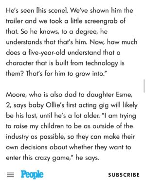 Joel David Moore Instagram - What a dream to be able to share the joys of my career with my children. This is one for the scrapbooks. 

Link in bio