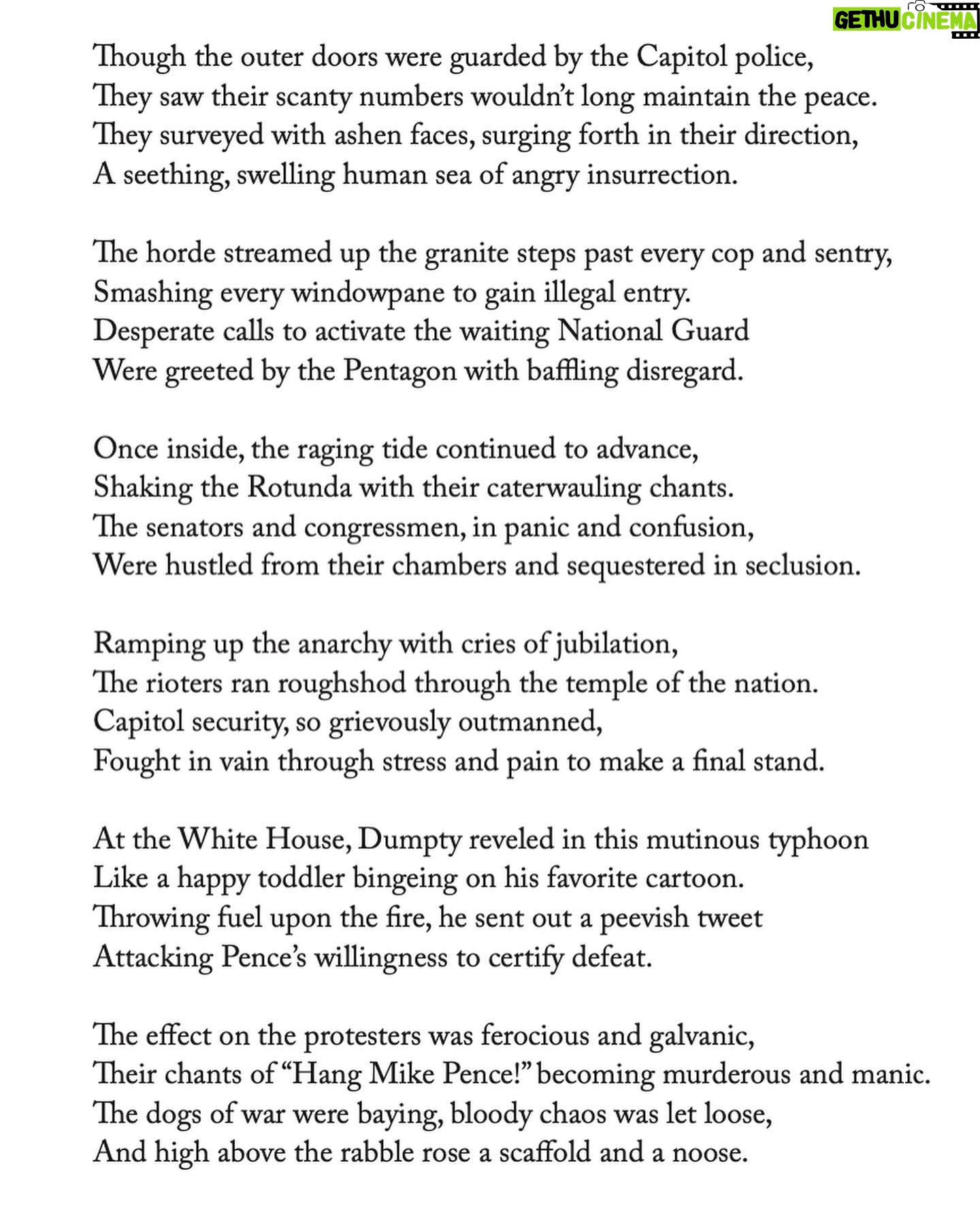 John Lithgow - 1.4K Likes - “Dumpty’s Dream” from A Confederacy of Dumptys, published in October 2021, but worth re-reading today.