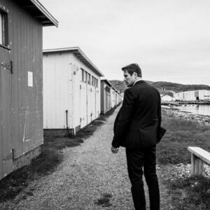 John Reardon Instagram - Thanks for the cool shot @theportraitsessions #detective #seashanty #stpierre #france #island #newfoundland #hudsonandrex #blackandwhite #ocean