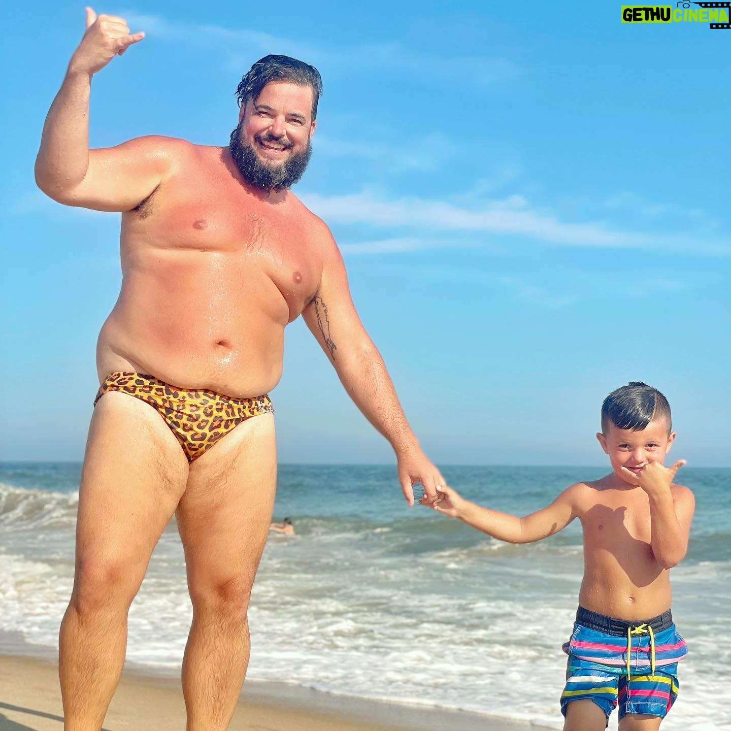 Jon Gabrus - 8.1K Likes - I’m a very proud uncle. My godson/clone went into the ocean with me and went under some waves including a pretty big set.
I’ve been looking forward to seeing this dude (and several other Gabruses) for 18 months. Hopefully I kicked off a lifelong love of the ocean just like his ‘Uncle Nonny’
pic by Tiff of course