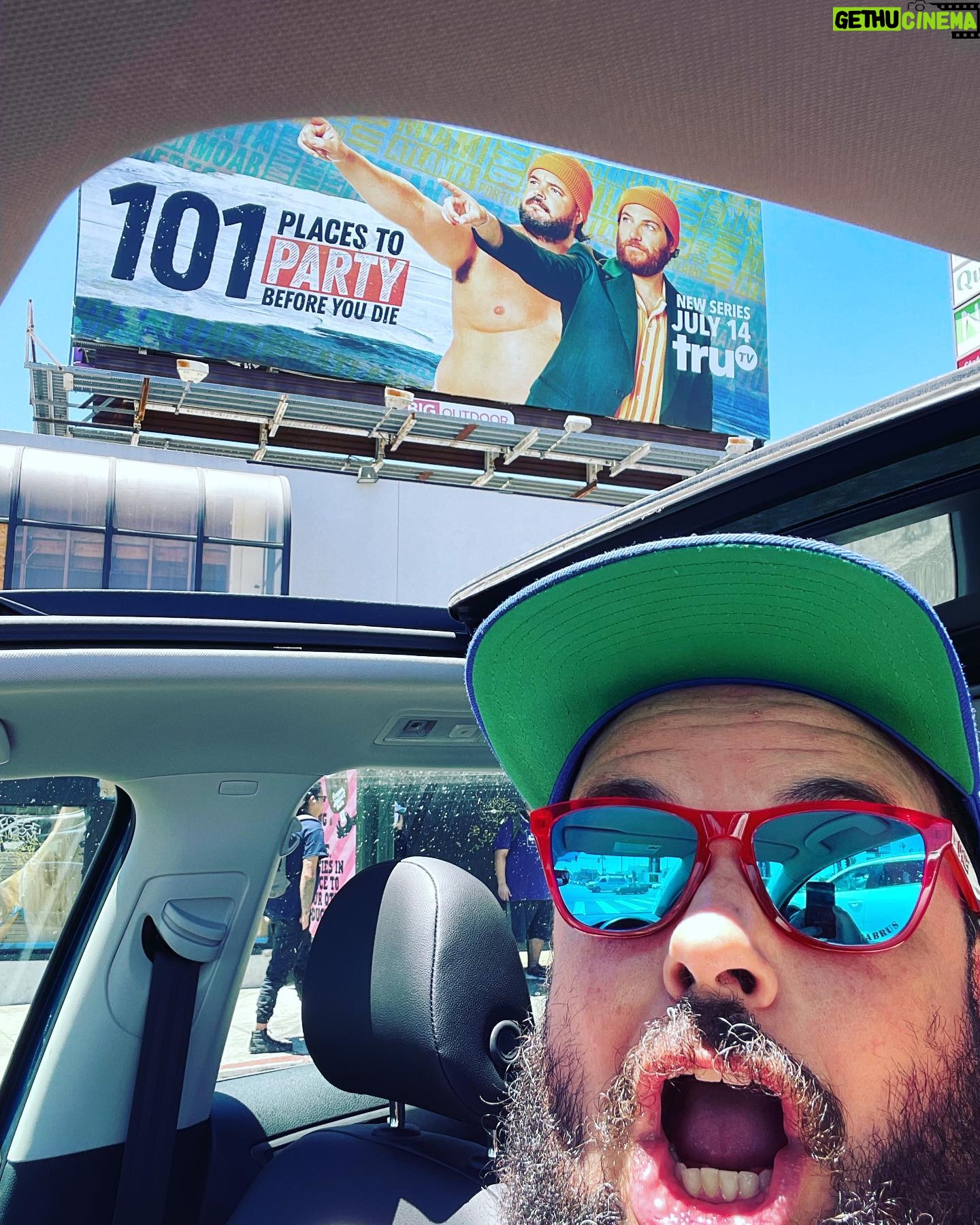 Jon Gabrus - 3.7K Likes - Holy shit. I’m on a fucking billboard. This is absolutely wild AND I’m with my main squeege @adam.pally
#101placestopartybeforeyoudie
Thurs July 14th 1030 on @trutv