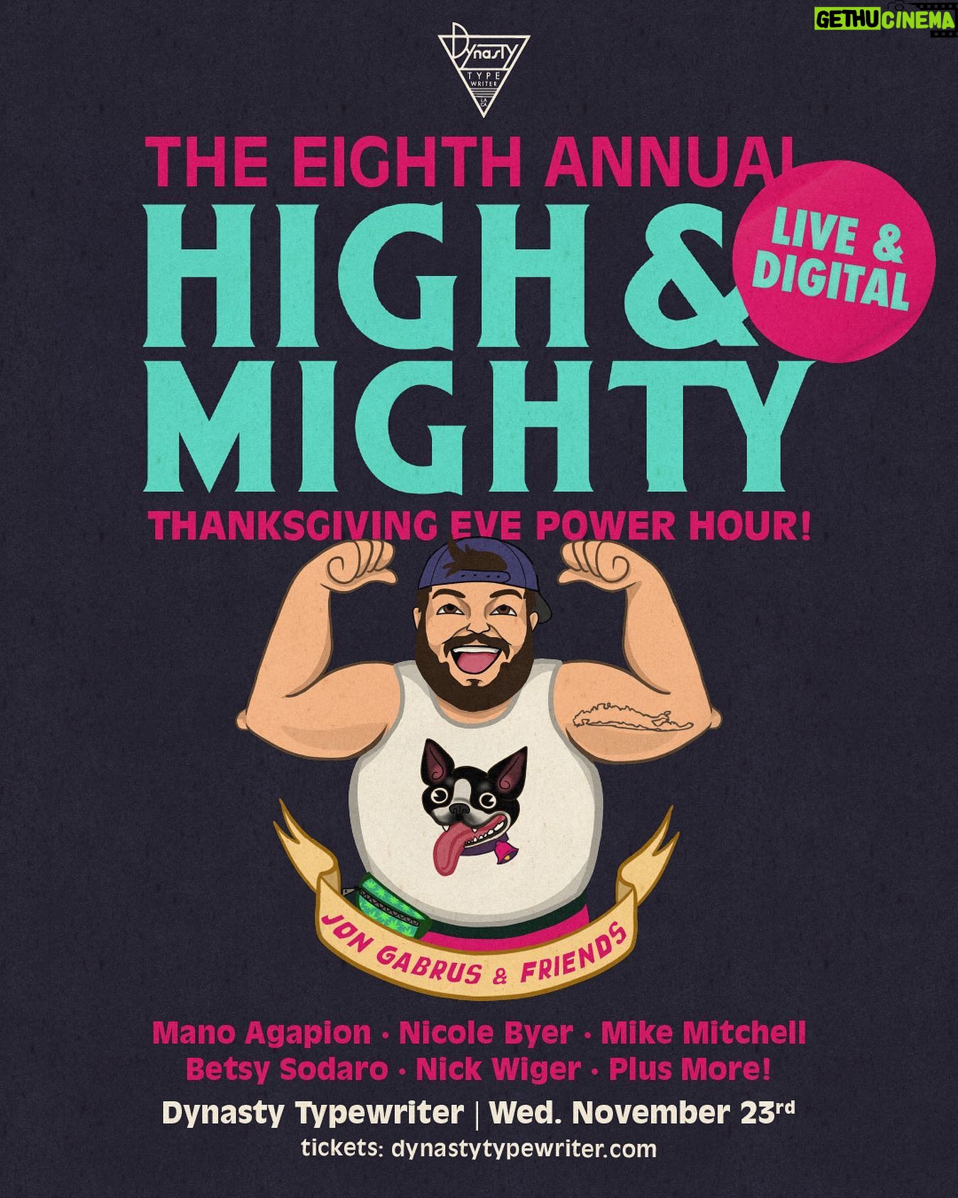Jon Gabrus - 3.2K Likes - The biggest drinking night of the year just got WORSE. Live AND live-streamed this year….
It’s the 8th Annual High & Mighty Power Hour
Link in bio