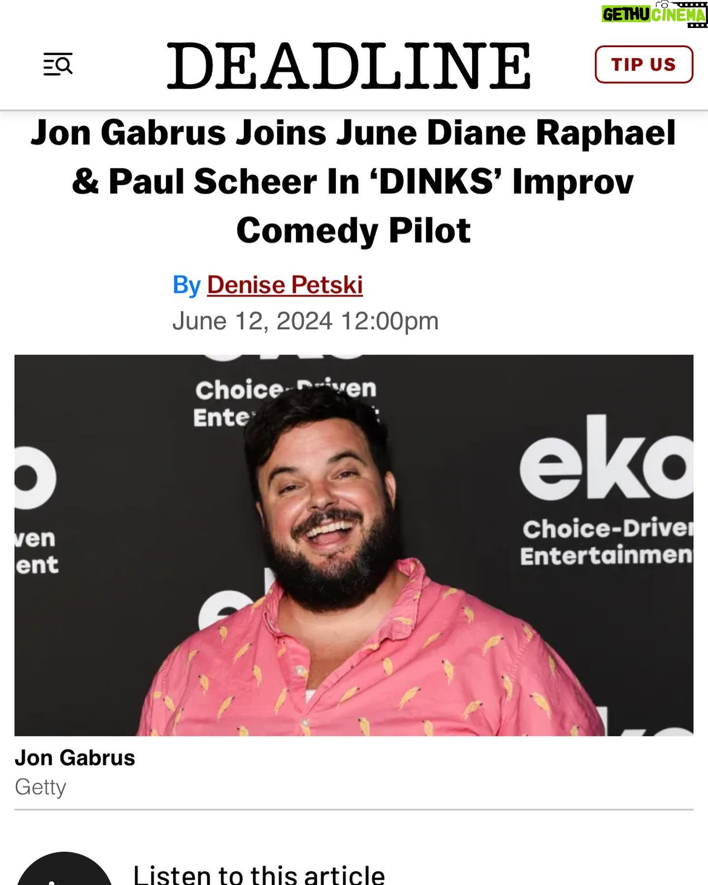 Jon Gabrus - 6.2K Likes - Stoked to join the stacked cast of DINKS.
Stoked to work with so many podcasters
Stoked to work with so many Long Islanders
Stoked to work with Marta, Hannah, and everyone at OKGN
Stoked to not have to memorize lines
But most of all…
Stoked to be in deadline