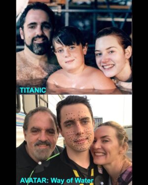 Jon Landau Instagram - It's great to have both Titanic and Avatar: The Way of Water in theaters this weekend. There are some great memories from these two productions including these.