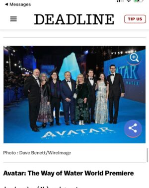 Jon Landau Instagram - Great to share the world premiere of #AvatarTheWayOfWater with my family