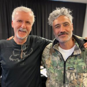 Jon Landau Instagram - Happy Birthday @jamescameronofficial  and @taikawaititi - thanks to Jemaine Clement for bringing these two together for a birthday introduction in New Zealand.