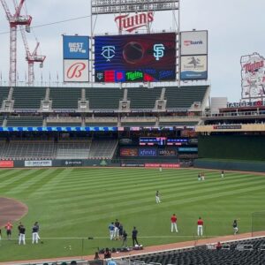 Jon Miller Instagram - SWIPE⬅️ Target Field in downtown Minneapolis from my room at the @sfgiants team hotel @fsminneapolis . This afternoon, it’s the Giants v Twins at 4:40p, PDT. On the radio @knbr 📻, and tv @nbcsauthentic 📺. Cool statues of Hall of Famers @rodcarew_29 and #harmonkillebrew when you enter the yard from downtown. @baseballhall ************************************************************#roadtrippers #yayarea #yaaasss #minnesotatwins #sfgiants #sfgigantes #targetfield #thecitybeautiful #marytylermoore #mightymississippi