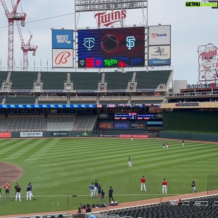 Jon Miller - 3.2K Likes - SWIPE⬅️ Target Field in downtown Minneapolis from my room at the @sfgiants team hotel @fsminneapolis . This afternoon, it’s the Giants v Twins at 4:40p, PDT. On the radio @knbr 📻, and tv @nbcsauthentic 📺. Cool statues of Hall of Famers @rodcarew_29 and #harmonkillebrew when you enter the yard from downtown. @baseballhall ************************************************************#roadtrippers #yayarea #yaaasss #minnesotatwins #sfgiants #sfgigantes #targetfield #thecitybeautiful #marytylermoore #mightymississippi