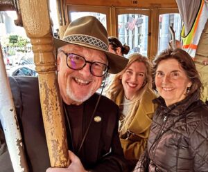 Jon Miller Instagram - SWIPE⬅️ Janine and I had a wonderful visit with our daughter Emilie the past several days. She lives in Italy now, so we don’t see her very often. She grew up in and around ballparks, so spent some booth time during the @sfgiants v @dodgers series. Rode a #cablecarsanfrancisco with us to a special #sfgiants banquet in the #venetianroom at the @fairmontsanfrancisco , walked to and from #oraclepark with us each day, and saw @therealbcraw35 when he joined us in the booth. #loveyou😘 #yayarea #citybythebay