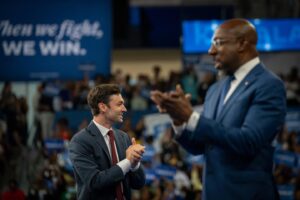 Jon Ossoff Instagram - 10k strong we came out for the VP! Let’s go!