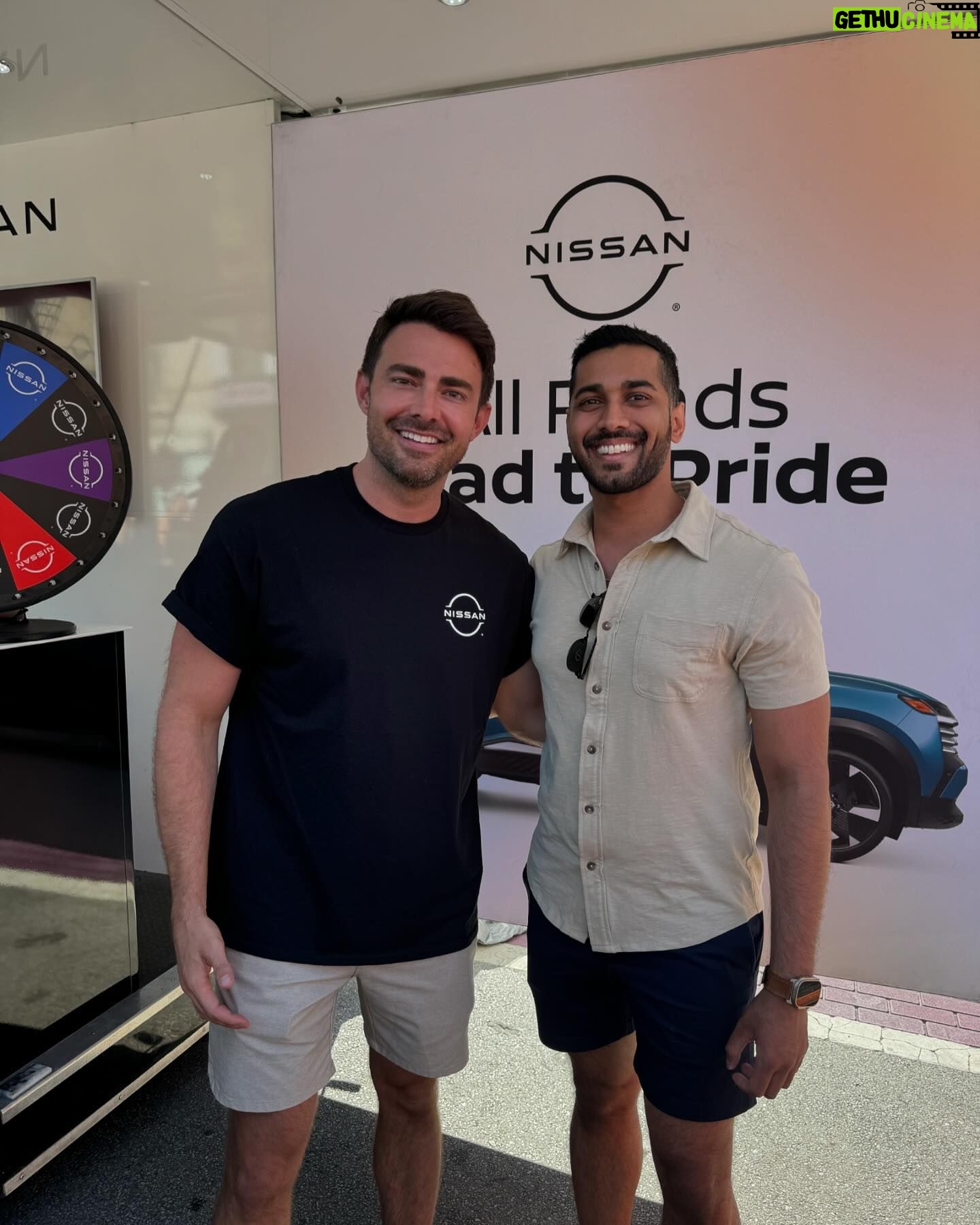Jonathan Bennett - 10.1K Likes - Market Days Moments with @nissanusa today in Chicago. So proud to be a #NissanPartner because in a year where a lot of others put Pride in the backseat, Nissan has continuously shown up for our LGBTQ community, sponsoring events all year long, and truly showing yet again what it means to be #partnersofprogress. I had so much fun meeting you all today at our activation and at the Nissan Partners of Progress Stage. #Nissan #MarketDays