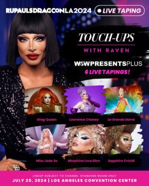 Jonny McGovern Instagram - Today, @wowpresentsplus announces FOUR series to be taped live at #DragCon LA ⬇️

🎤 Live From The Pink Carpet with @michellevisage 
☕️ Hey Qween! hosted by @jonnymcgovernisyourdaddy 
💄 Touch-Ups with Raven hosted by @itsravenhunty_ 
🍹 Bring Back My Girls Season 4 hosted by @tsmadison 

All tapings will be open on a first-come, first-serve basis to all attendees of @rupaulsdragcon LA - the largest gathering of #DragRace queens in the WORLD! 🌴  Premiering exclusively on @wowpresentsplus later this year

🎟️ #DragCon LA tickets on sale at rupaulsdragcon.com 
🗓️ July 19 & 20 
📍 L.A. Convention Center