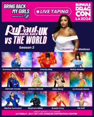 Jonny McGovern Instagram - Today, @wowpresentsplus announces FOUR series to be taped live at #DragCon LA ⬇️

🎤 Live From The Pink Carpet with @michellevisage 
☕️ Hey Qween! hosted by @jonnymcgovernisyourdaddy 
💄 Touch-Ups with Raven hosted by @itsravenhunty_ 
🍹 Bring Back My Girls Season 4 hosted by @tsmadison 

All tapings will be open on a first-come, first-serve basis to all attendees of @rupaulsdragcon LA - the largest gathering of #DragRace queens in the WORLD! 🌴  Premiering exclusively on @wowpresentsplus later this year

🎟️ #DragCon LA tickets on sale at rupaulsdragcon.com 
🗓️ July 19 & 20 
📍 L.A. Convention Center